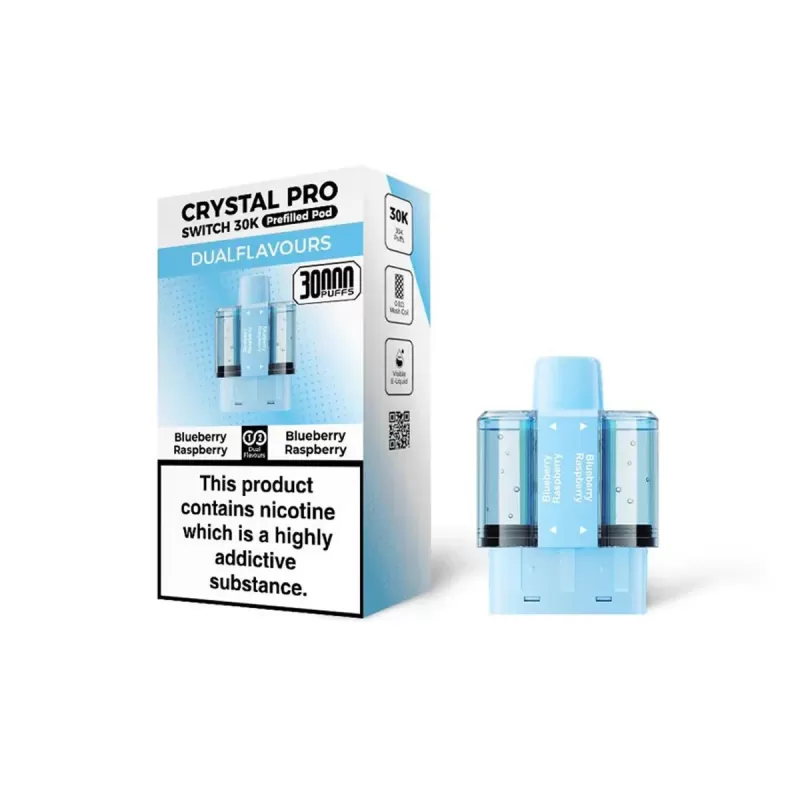 Crystal Pro Switch 30K Prefilled Pods - Blueberry Cotton Candy / Raspberry Cotton Candy - Image 3