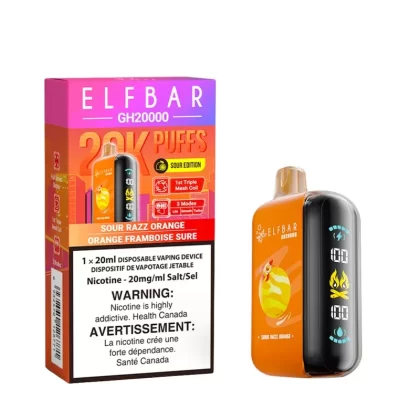 ELF BAR GH20K – SOUR RAZZ ORANGE