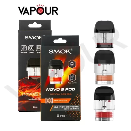 Smok Novo 5 Pods - 0.7ohm Mesh MTL Pod, 0.4ohm Dual Mesh - XL