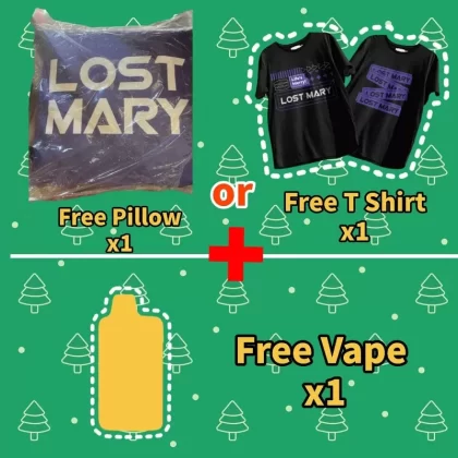 Free vape x1 + Free T Shirt / Free Pillow x 1