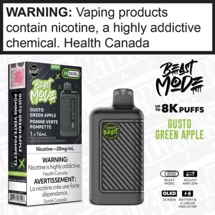 Gusto Green Apple BEAST MODE Disposable by Flavour Beast