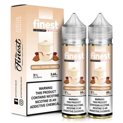 The Finest "Signature Edition" - Vanilla Custard Tobacco (VCT) - 120ML E-Liquid (Twin 60ML Pack) - 6MG