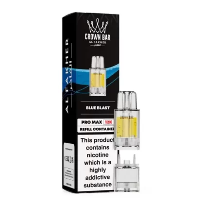 Al Fakher Crown Bar Pro Max 12K Prefilled Pod Blue Blast - Nicotine Strength#20mg