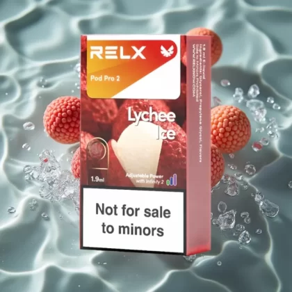 RELX Pod Pro 2 0% Nicotine Lychee Ice Vape – 600 Puffs, 1.9ml, 3 Voltage Modes, 2/3 Pods Pack - Bangvapeaustralia