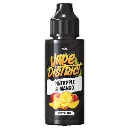 Pineapple & Mango by Vape District 100ml - ICE NIC SHOTS (+£1.99), NIC SALT SHOTS (+£1.99)