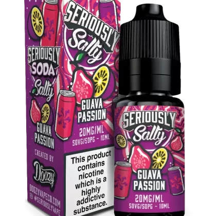 DOOZY SERIOUSLY SALTY GUAVA PASSION 10ML NIC SALT E-LIQUID