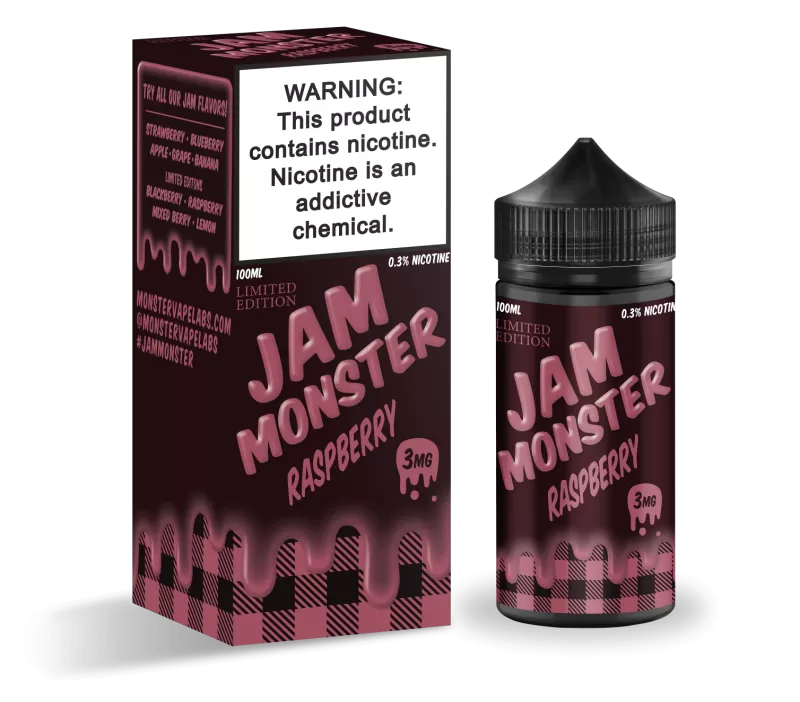 Jam Monster Raspberry 100ml Vape Juice - Eightvape