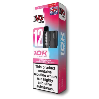 Strawberry Raspberry Cherry Pro 12 Refill Pod by IVG - 10 mg/ml, 20 mg/ml