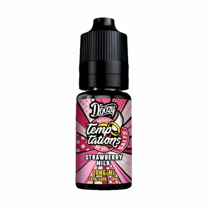 Doozy Temptations Strawberry Milk Nic Salt Vape Juice - 10 Pack - Strength 20mg