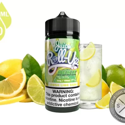 Lemon Lime Soda by Juice Roll Upz Remix 100ml - Vape Product, Vape Product