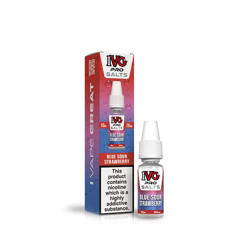 IVG Pro Salts Blue Sour Strawberry 10ml E-Liquid - 20mg - Image 2