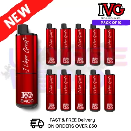 Box Of 10 – Strawberry Edition (NEW) IVG 2400 Prefilled Pen Kit