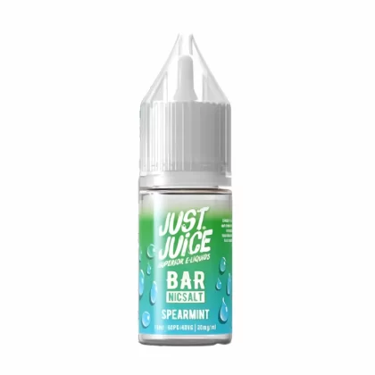 Just Juice Bar Spearmint Nic Salt Vape Juice- 10 Pack - Strength 10mg
