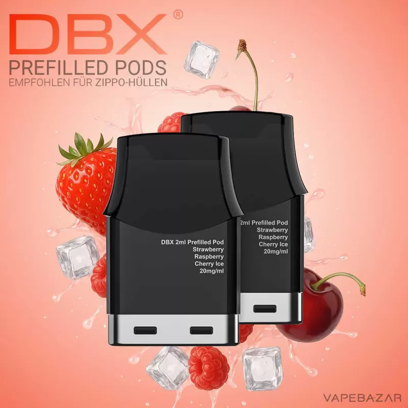 DBX Prefilled Pods by Bugatti – Strawberry Raspberry Cherry Ice