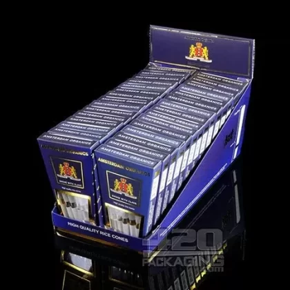Amsterdam Organics 109mm King Size Rice Paper Pre Rolled Cones