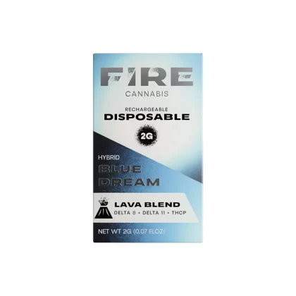 Fire Cannabis Lava Blend Disposable Vape Pen 2g - Blue Dream (Hybrid), Cake Batter (Indica)
