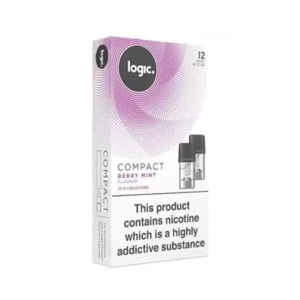 Logic Berry Mint Pods (2 Pack) - Strength#12mg>6mg (7DA8CD)