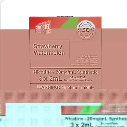 Boosted pods STLTH Compatible – Strawberry Watermelon- 50MG HIT – Synthetic Nicotine
