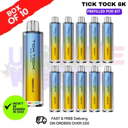 Pineapple ICE Tick Tock Magic 8000 8K Box Of 10
