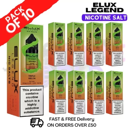 Triple Melon Elux Legend Nic Salt Pack / BOX OF 10