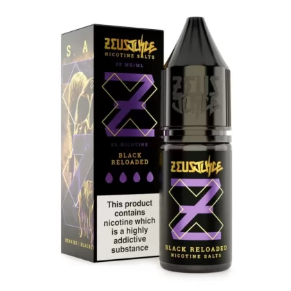 Black Reloaded Nic Salt E-Liquid by Zeus Juice (10ml) - 20mg
