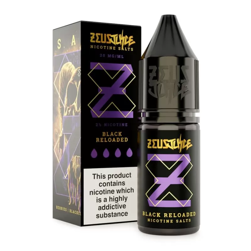 Black Reloaded Nic Salt E-Liquid by Zeus Juice (10ml) - 20mg