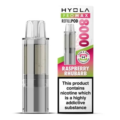 Hyola Pro Max 8000 Prefilled Pod Raspberry Rhubarb - Ecigpremium