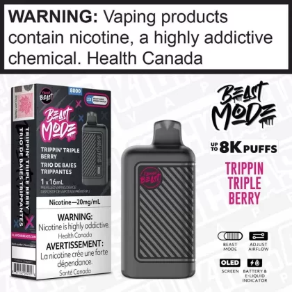 Trippin Triple Berry BEAST MODE Disposable by Flavour Beast