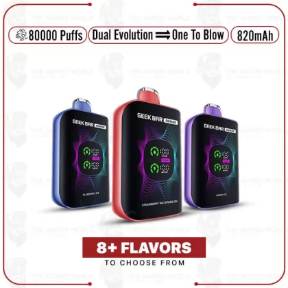 Geek Bar SOMAX 80K Puffs Disposable Vape - Grape Ice, Strawberry Kiwi Ice