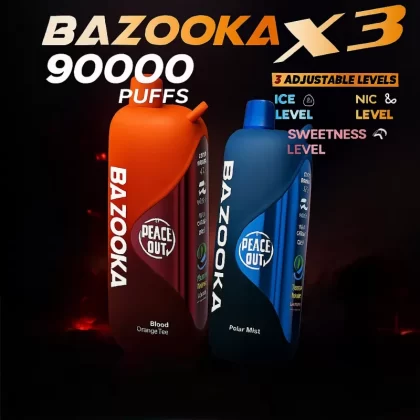 Bazooka X3 - 90K Puffs Disposable Vape - Watermelon Strawberry twist Ice, Banff Mint