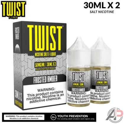 Twist Frosted Amber Salt Nicotine 60mL - Salt Nicotine 35mg - 60mL, Salt Nicotine 50mg - 60mL