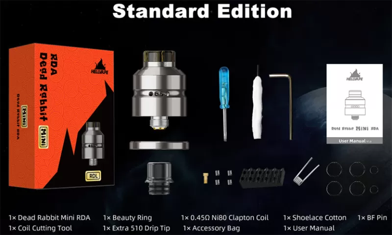 Hellvape Dead Rabbit Mini RDA Atomizer - Rainbow - Image 3