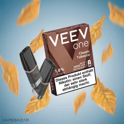Veev One Pods – Classic Tobacco (2er Pack) - Veev / ca. 2000 insgesamt / 20mg/ml