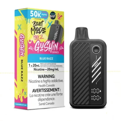 Flavour Beast Mode Max 2 – Gushin Blue Razz – 50,000 Puffs - Eliquidsupply
