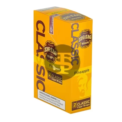 Zig Zag Wraps Premium Classic Pineapple 25 Packs of 2 - Ejuicewarehouse