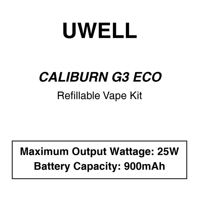 Uwell – Caliburn G3 Eco – Refillable Vape Kit