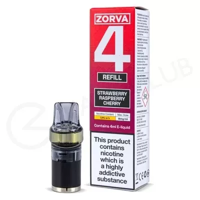 Strawberry Raspberry Cherry Zorva 4 Prefilled Pods