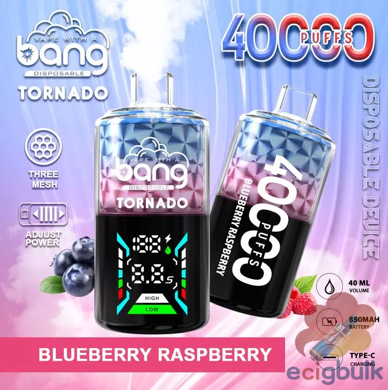 Bang Tornado 40000 Disposable Vape – 40ML Juice, 40K Puffs | Nicotine Options - Image 3