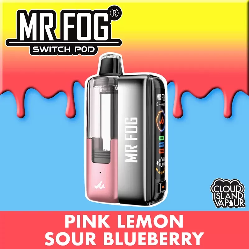 MR FOG SWITCH POD Starter Kit – Pink Lemon Sour Blueberry