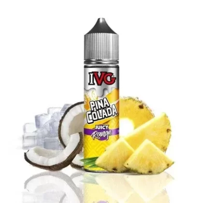 IVG Juicy 50ml Shortfill – Pina colada - Strength#0mg 50ml>0mg 50ml + 1 x 18mg Nic Shots (60ml 3mg)