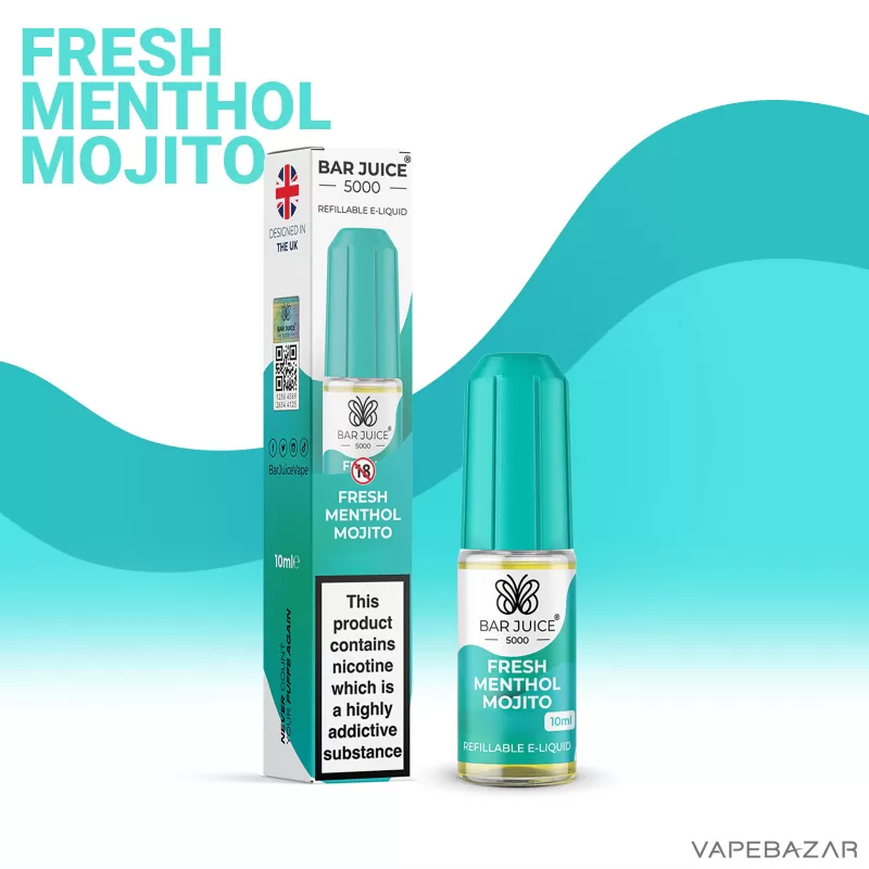 Bar Juice 5000 Nic Salt – Fresh Menthol Mojito - 20mg/ml, 10mg/ml; Glycerin, Nikotin-Benzoat - Image 2