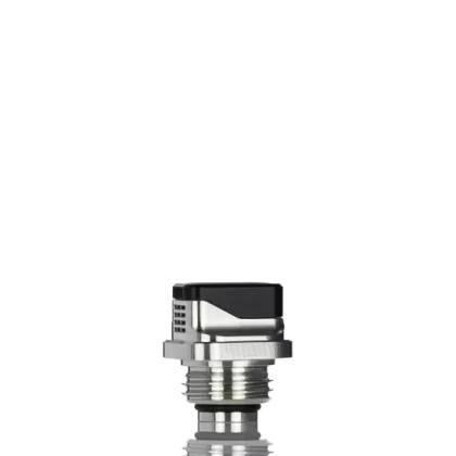 YG Creations Tron Integrated Boro Drip Tip (DISCONTINUED) - Stainless Steel/Black Tip