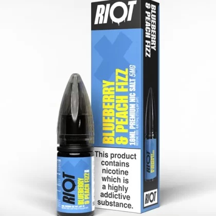 Blueberry Peach Fizz Nic Salt E-Liquid - Riot X - 20mg - PG 50%