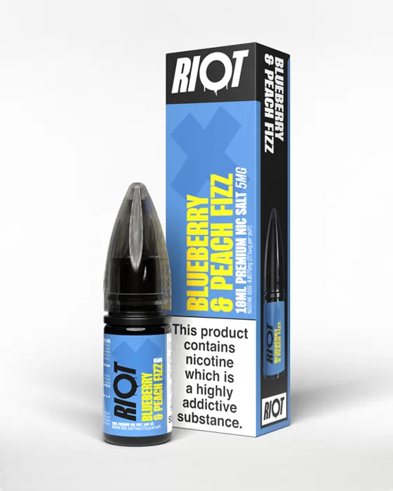 Blueberry Peach Fizz Nic Salt E-Liquid - Riot X - 20mg - PG 50%