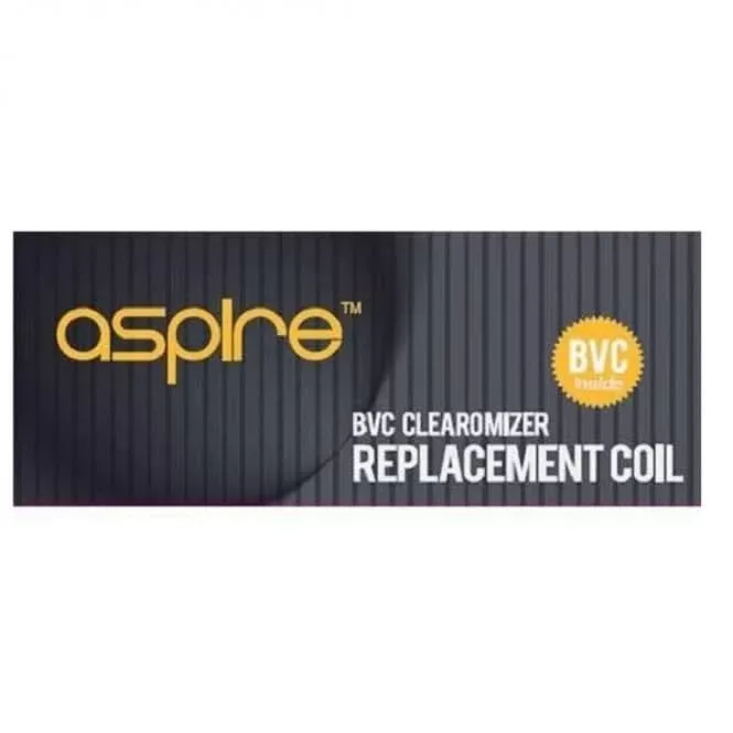 BVC Clearomizer Replacement Coils by Aspire (5 Pack) - 1.6 ohm, 1.8 ohm