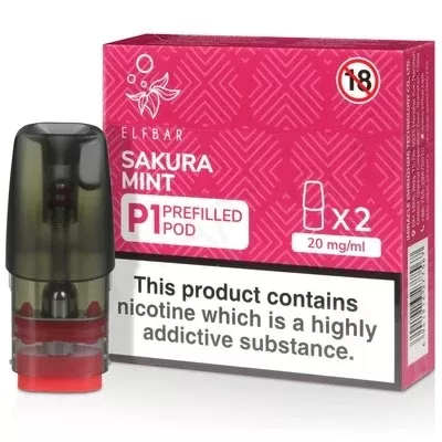 Sakura Mint Elf Bar Mate P1 Prefilled Pod