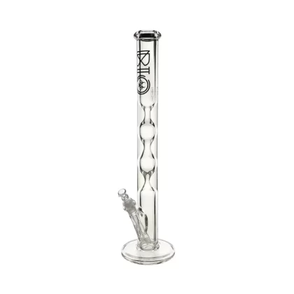 BIO Glass | Hourglass Straight Water Pipe | 21.5″ – 19mm – Various Colors