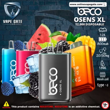 Beco Osens XL Disposable Vape (12,000 Puffs) - 50 mg / Blueberry Raspberry