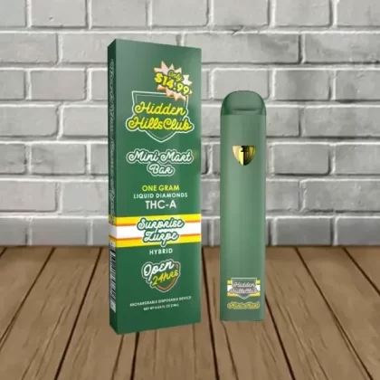 Hidden Hills Liquid Diamonds THCa Mini Mart Bar 1g - flavor#Bang Pop OG – Indica DISPOSABLE>Berry Blizzard – Indica DISPOSABLE>Blue Lambo Latto – Sativa DISPOSABLE>Hubba Bubba – Hybrid DISPO