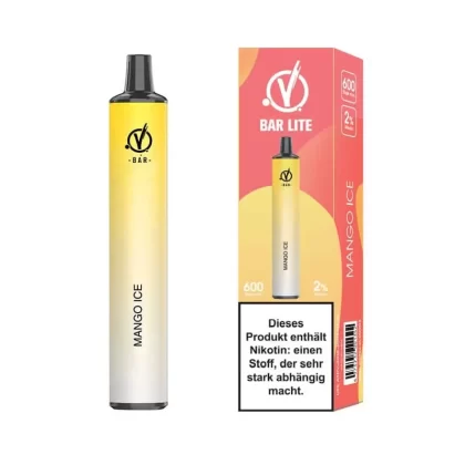 LINVO BAR LITE – Mango Ice - Linvo Bar Lite / Mango / Ice / Propylenglykol / pflanzliches Glycerin / Aromastoffe / Ethyl Maltol ( kann allergische Reaktionen hervorrufen) / Nikotin / 20mg/ml / 550 mAh